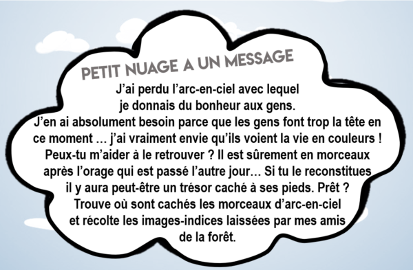 Message de chasse au trésor KID&Klic Petit Nuage